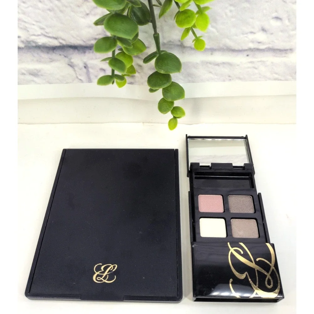 NEW LOT 2😍Estee Lauder SignatureEyeshadow Quad Sugar Cube MoonMocha Grey Mirror
